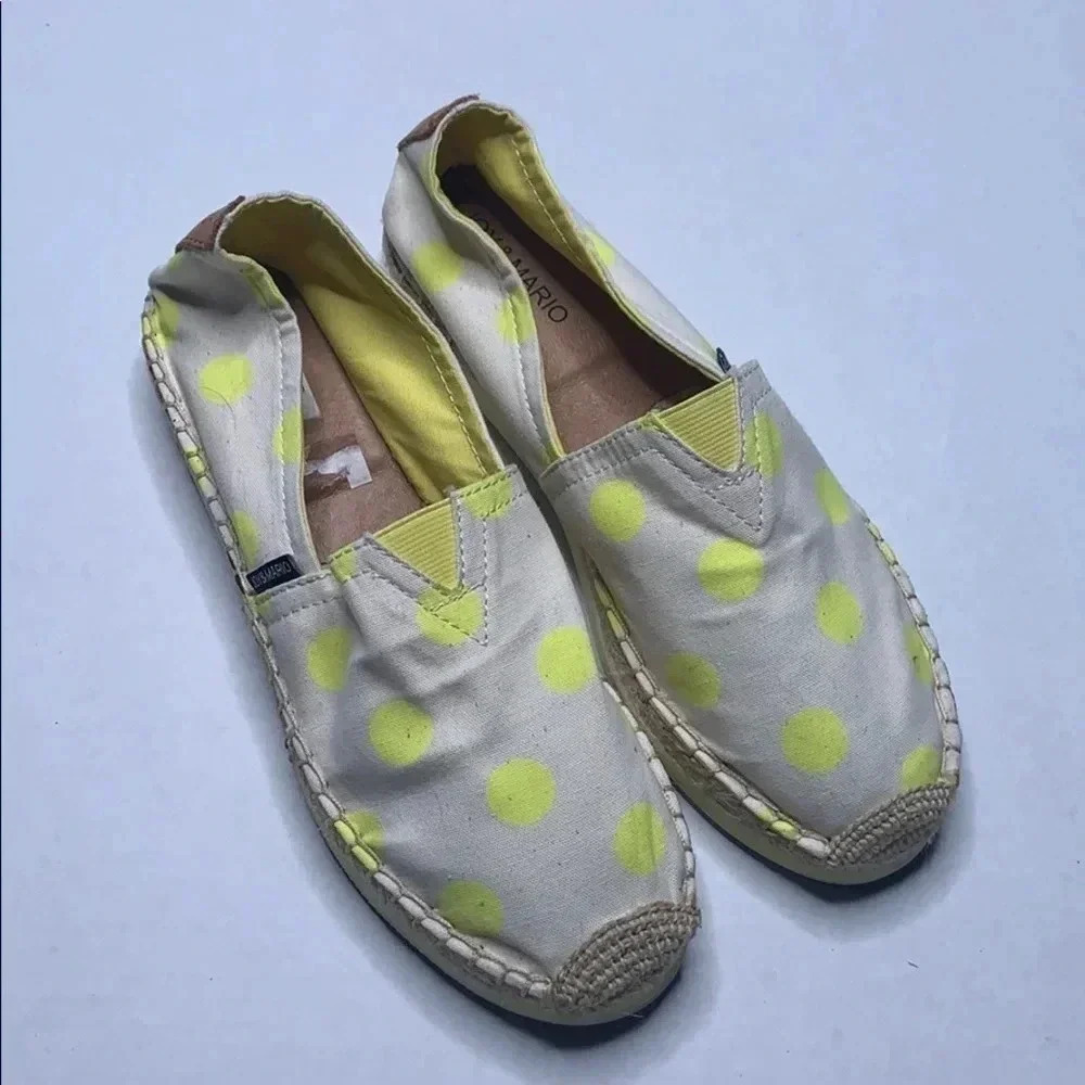 Joy & Mario Yellow Polka Dot Espadrilles 7